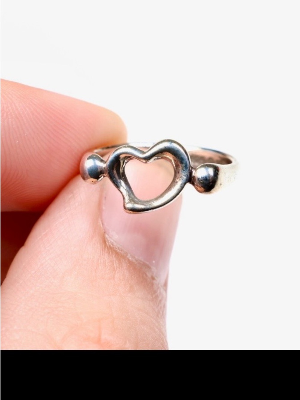 Tiffany & Co. Open Heart Sterling Silver Ring - Silver Elsa Peretti
